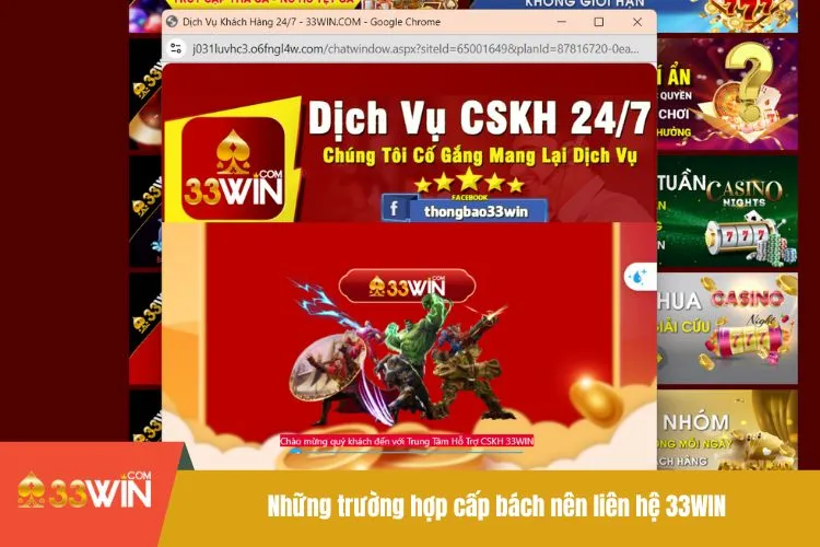 Liên Hệ 33WIN - Hỗ Trợ Khách Hàng 24/7, Mọi Lúc Mọi Nơi